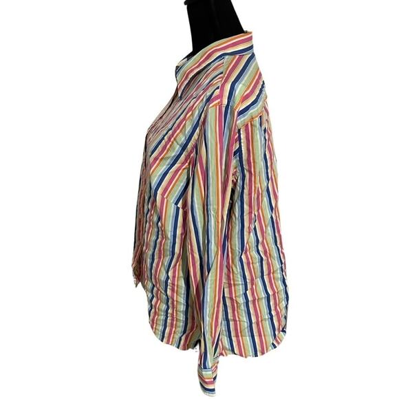 Lauren Ralph Lauren Striped Multi-Color Button-Up Shirt – Women’s - Picture 6 of 6